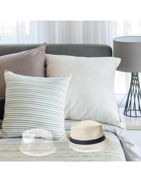 10 Soportes de Sombreros Veemoon Plástico Transparente 19.81cm