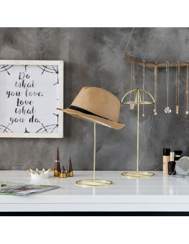 Juego de 2 Soportes de Sombreros MyGift Metal Latón 35.88 cm