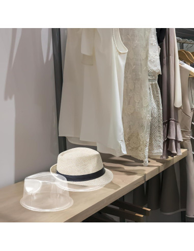 10 Soportes de Sombreros Veemoon Plástico Transparente 19.81cm