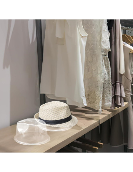 10 Soportes de Sombreros Veemoon Plástico Transparente 19.81cm