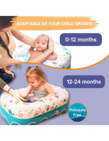 Bañera Inflable para Bebés Ayudante de Mamá - Bajo el Mar