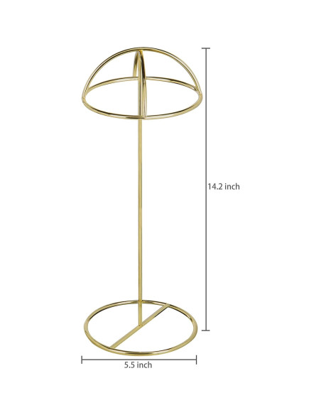 Juego de 2 Soportes de Sombreros MyGift Metal Latón 35.88 cm