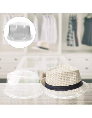 10 Soportes de Sombreros Veemoon Plástico Transparente 19.81cm