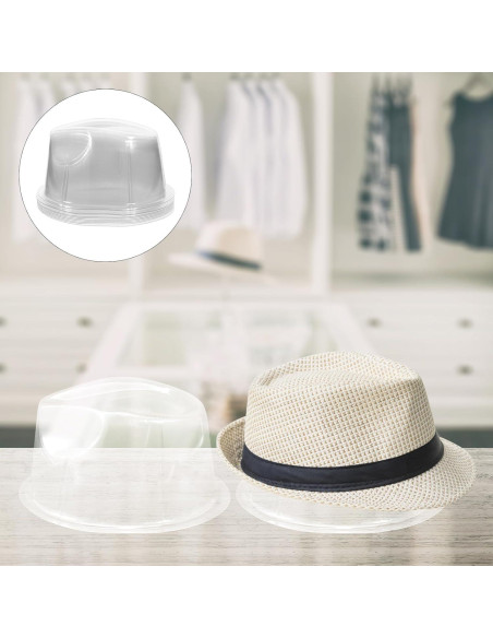 10 Soportes de Sombreros Veemoon Plástico Transparente 19.81cm