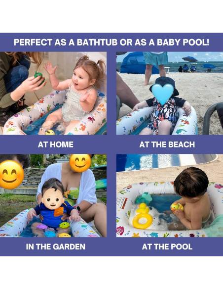 Bañera Inflable para Bebés Ayudante de Mamá - Bajo el Mar