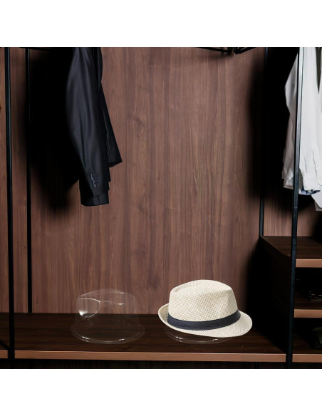 10 Soportes de Sombreros Veemoon Plástico Transparente 19.81cm