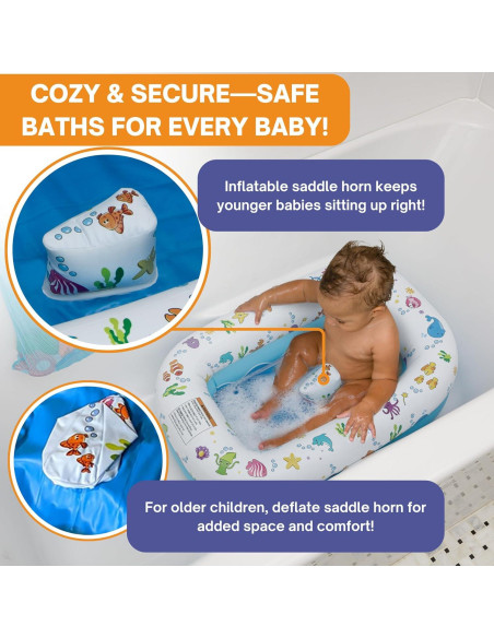 Bañera Inflable para Bebés Ayudante de Mamá - Bajo el Mar