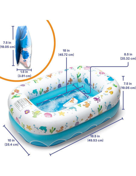Bañera Inflable para Bebés Ayudante de Mamá - Bajo el Mar