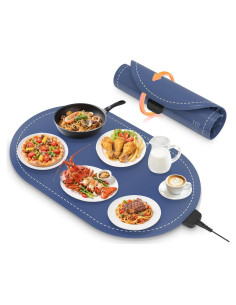 Alfombrilla Calentadora de Comida WUEAOA 61x38cm Ajustable