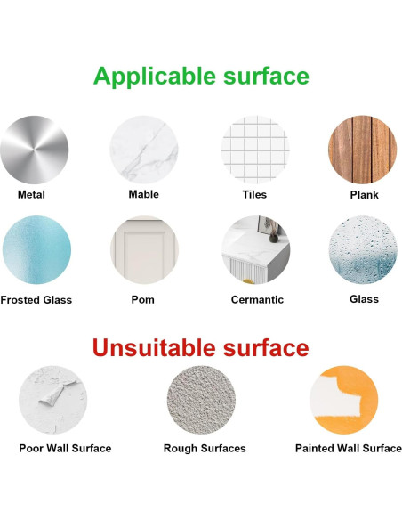 Ganchos Adhesivos de Aluminio VINHOLD - 4 Paquete Negro