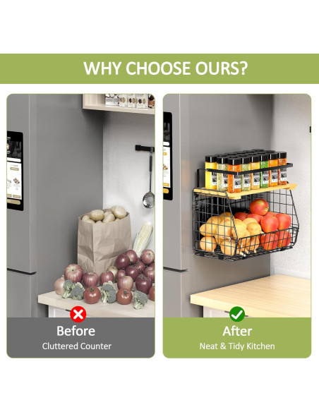 Estante Magnético GGIU para Nevera 15 kg - Organizador de Cocina