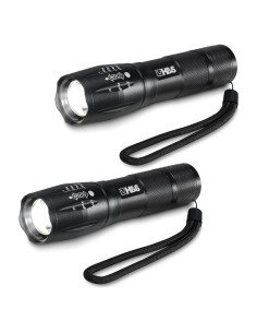 Juego de 2 Linternas LED H&S Tácticas Impermeables 5 Modos