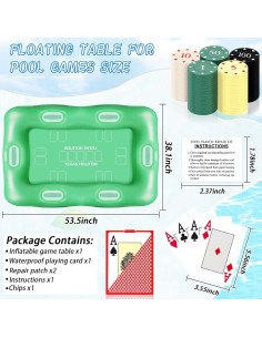 Mesa Flotante Grande MJZ para Juegos de Cartas 136x97 cm 2