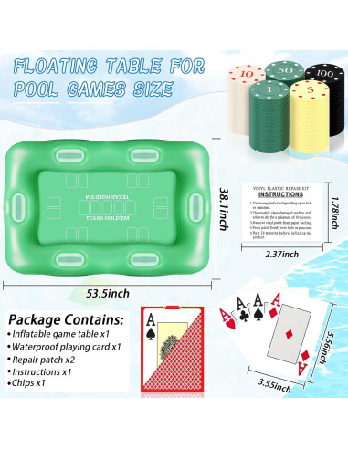 Mesa Flotante Grande MJZ para Juegos de Cartas 136x97 cm