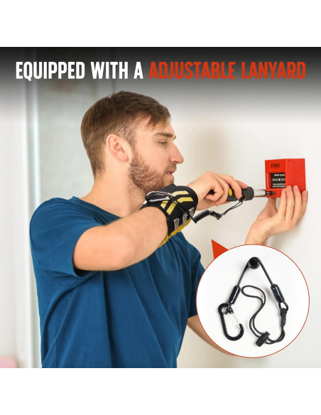 Pulsera Magnética SYMNTEM para Herramientas Amarilla 12 Imanes