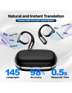 Auriculares Traductores AI Merryking 3 en 1 Negro 144 Idiomas 2