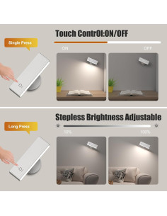 Lámparas de Pared Recargables Honalia 2 Unidades 3000mAh 2