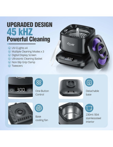 Limpiador Ultrasónico de Retenedores JIE BISHI 45kHz 3 Modos