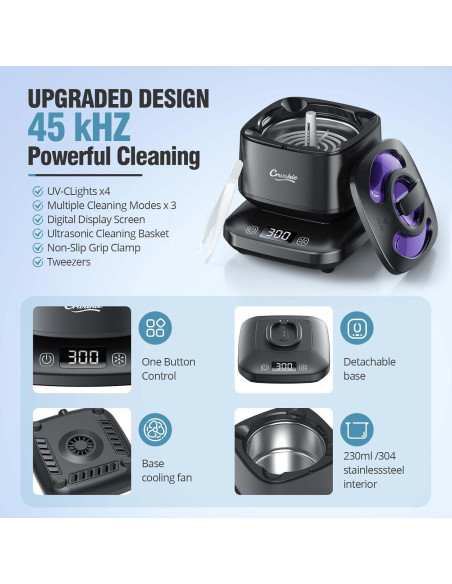 Limpiador Ultrasónico de Retenedores JIE BISHI 45kHz 3 Modos