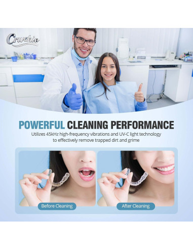 Limpiador Ultrasónico de Retenedores JIE BISHI 45kHz 3 Modos