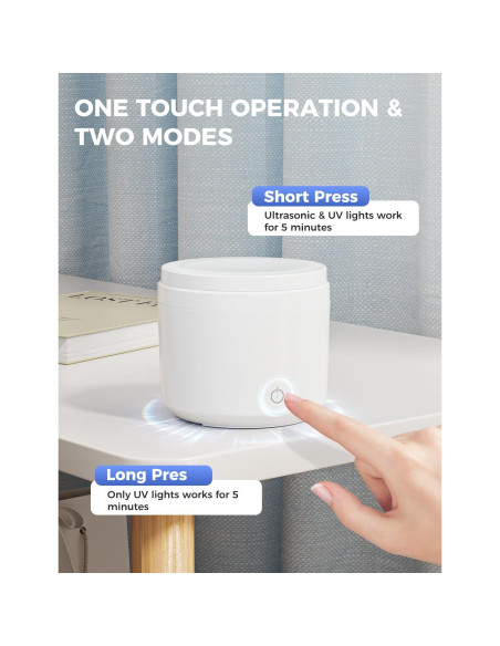 Limpiadora Ultrasónica 48000Hz Acmeenjoy 200ML con Luz UV