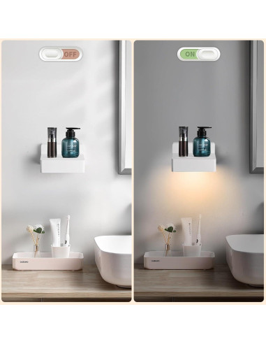 Estantes flotantes con luces recargables Zlierop 20x20cm set de 2