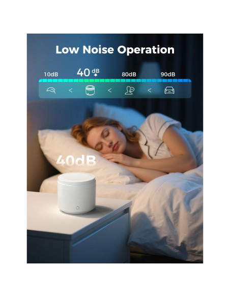 Limpiadora Ultrasónica 48000Hz Acmeenjoy 200ML con Luz UV