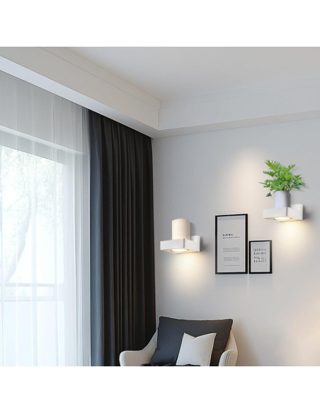 Estantes flotantes con luces recargables Zlierop 20x20cm set de 2 Estantes flotantes con luces recargables Zlierop 20x20cm set de 2