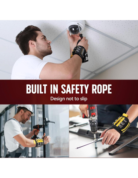 Pulsera Magnética SYMNTEM para Herramientas Amarilla 12 Imanes