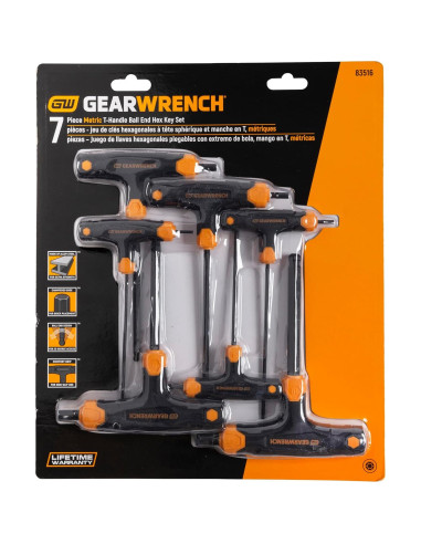 Juego de Llaves Hexagonales GEARWRENCH 7 Piezas Métricas