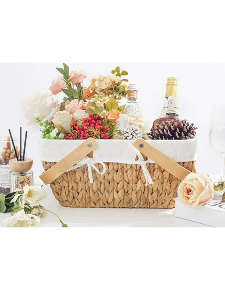 Cesta de Picnic de Mimbre StorageWorks con Forro 38 cm