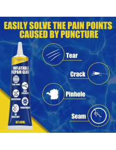 Kit de Parche para Colchón Inflable Tiepetly 60ml PVC Impermeable 2
