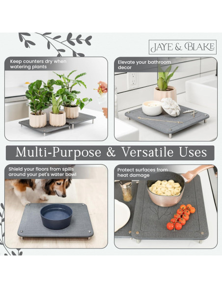 Alfombrillas de Secado de Piedra Diatomácea Jaye & Blake 2 Pcs