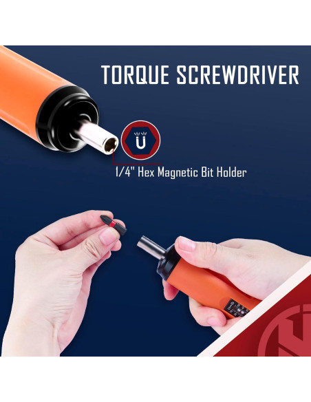 Conjunto de Destornillador de Par Torque KNINE 10-70 Nm, 40 Puntas