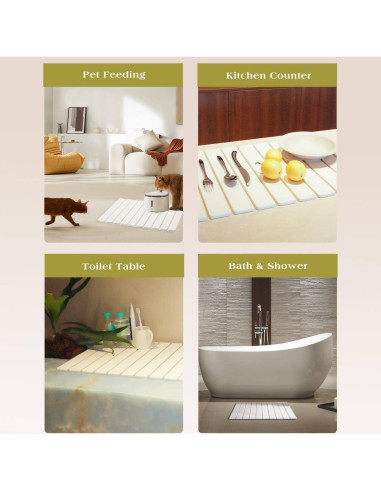 Alfombrilla de Secado de Piedra Diatomácea Kneejoys 61x39 cm