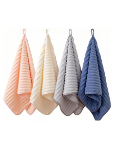 Juego de 4 toallas de mano LMMINBZ microfibra 35.6x75.2cm