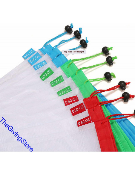Bolsas de Malla Reutilizables ThsGivingStore - 3 Tamaños