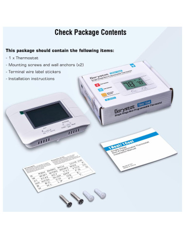 Termostato Digital No Programable Garystat G701 1 Calor 1 Frío