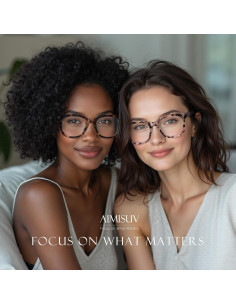 Gafas de Lectura AIMISUV Unisex con Bloqueo de Luz Azul 0.0x 2