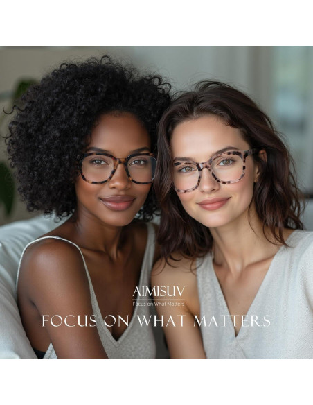 Gafas de Lectura AIMISUV Unisex con Bloqueo de Luz Azul 0.0x
