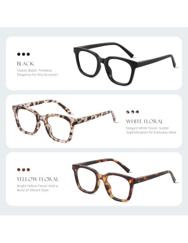 Gafas de Lectura AIMISUV Unisex con Bloqueo de Luz Azul 0.0x