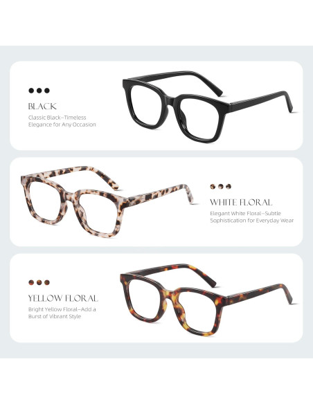 Gafas de Lectura AIMISUV Unisex con Bloqueo de Luz Azul 0.0x