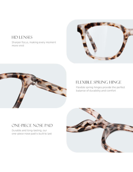 Gafas de Lectura AIMISUV Unisex con Bloqueo de Luz Azul 0.0x