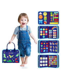 Tablero Ocupado Montessori NOWRICH 28x21.8cm 10 en 1 Azul