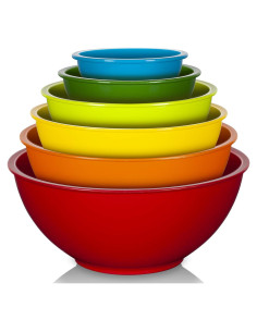 Set de 6 Cuencos de Mezcla YIHONG de Plástico Apilables
