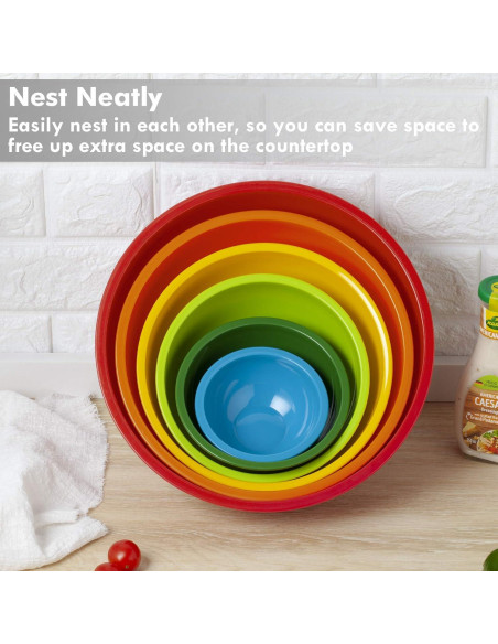 Set de 6 Cuencos de Mezcla YIHONG de Plástico Apilables