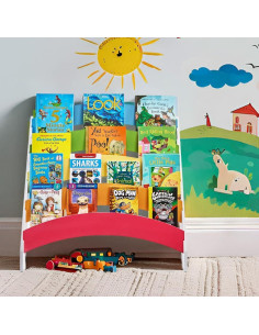 Estantería de Libros de Madera Stoneandegg 4 Niveles Arcoíris 2