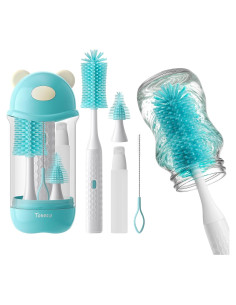 Limpiador de Botellas Eléctrico Tohecu con Cepillos y Dispensador