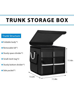 Organizador de Maletero de Coche BWBWND 28L Impermeable Plegable 2