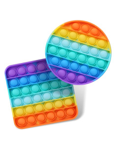 Juego de 2 Juguetes Sensoriales Pop Fidget Fpxnb - Redondo y Cuadrado